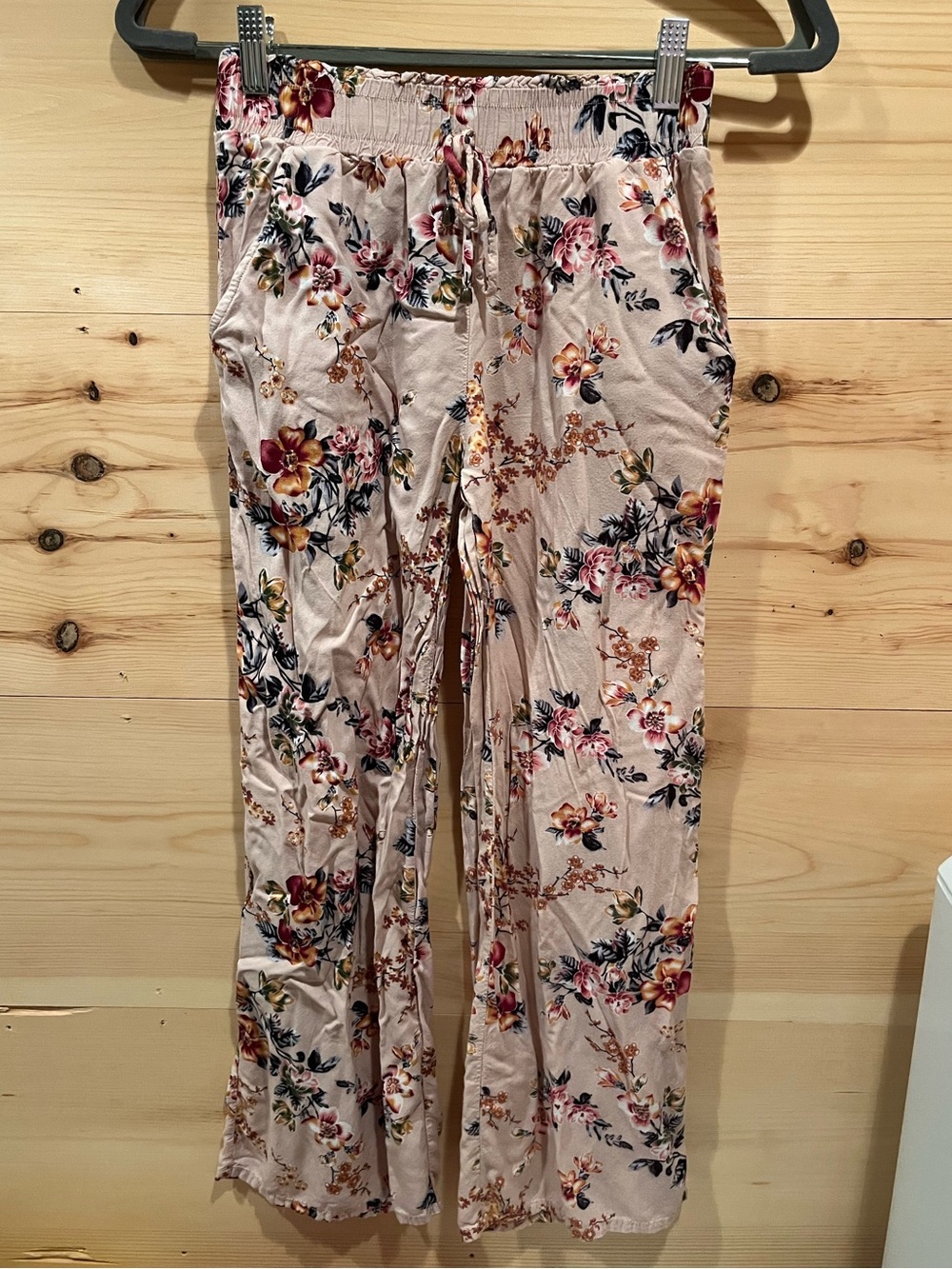 Joe Benbasset Blush Floral Wide-Leg Pants